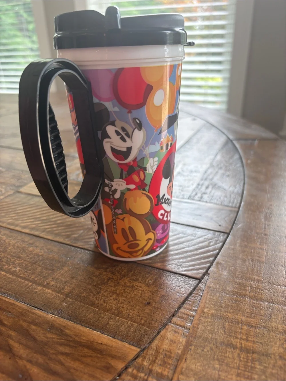 Disney Mickey Mouse Plastic Travel Mugs - Pink and Black Handles